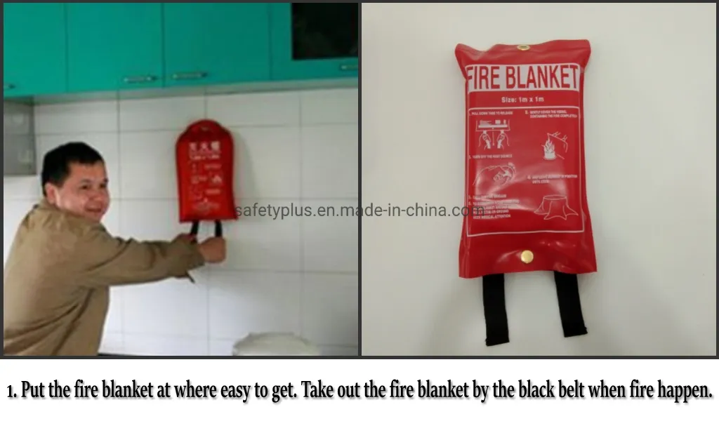 1.2*1.8m Fiberglass Emergency Car Fire Blanket