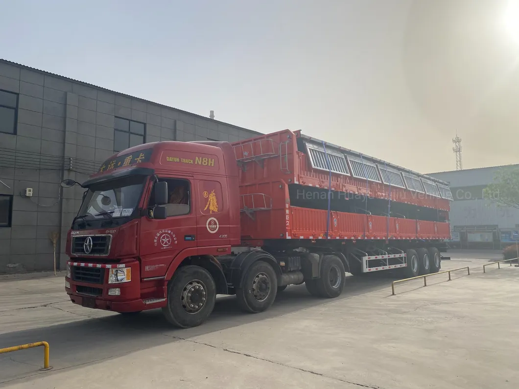 11-13m Optional Grain/Cargo Side Self Tipper Semi Trailer Truck