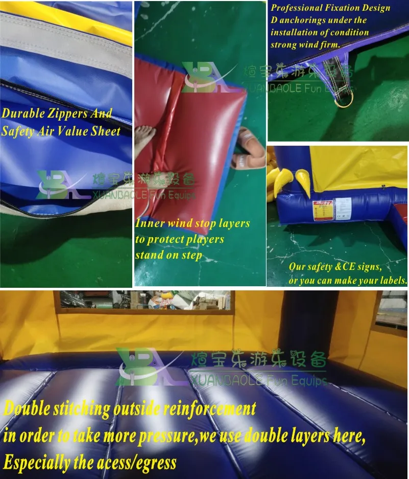 12ml Sports Theme Giant Inflatable Obstacle Course Thrill Challenge Obstacle for Adults and Kids