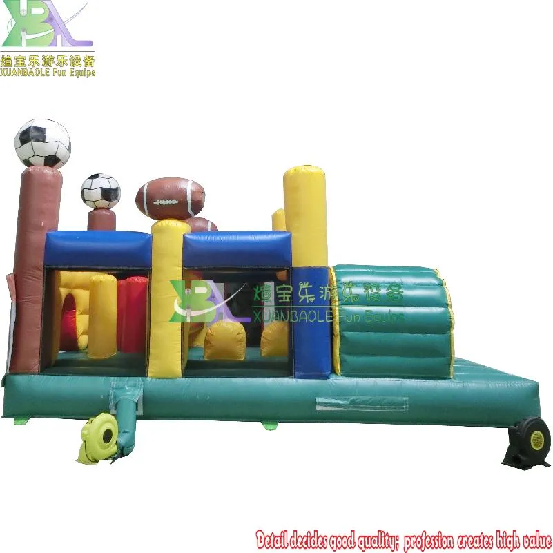 12ml Sports Theme Giant Inflatable Obstacle Course Thrill Challenge Obstacle for Adults and Kids