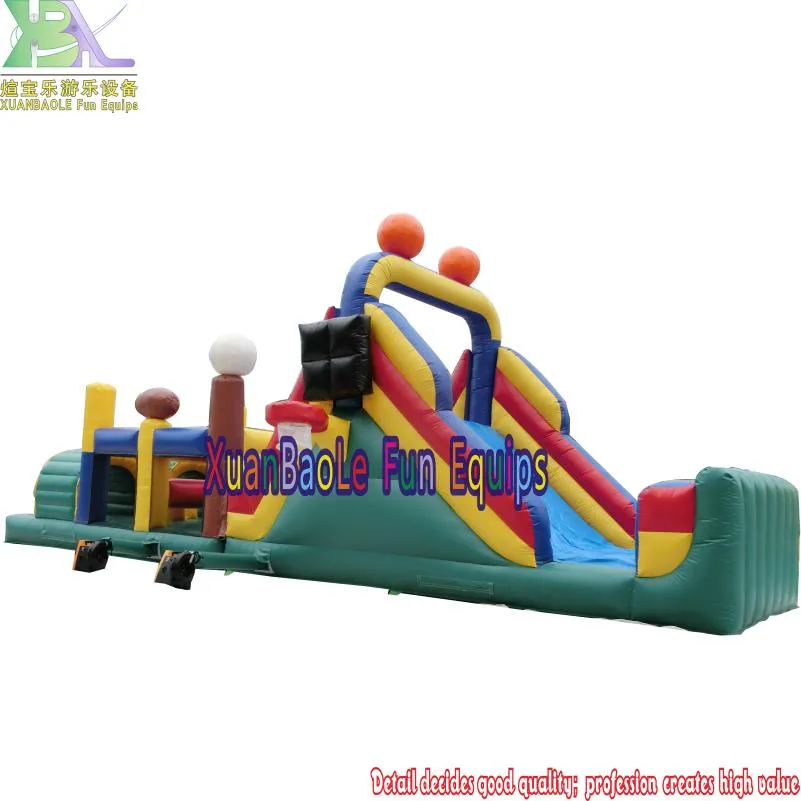 12ml Sports Theme Giant Inflatable Obstacle Course Thrill Challenge Obstacle for Adults and Kids
