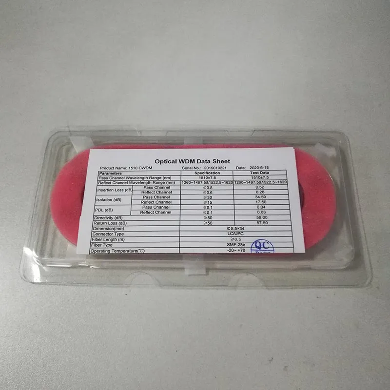 1510nm 3 Port 1X2 Optical Wdm CWDM Demux Device