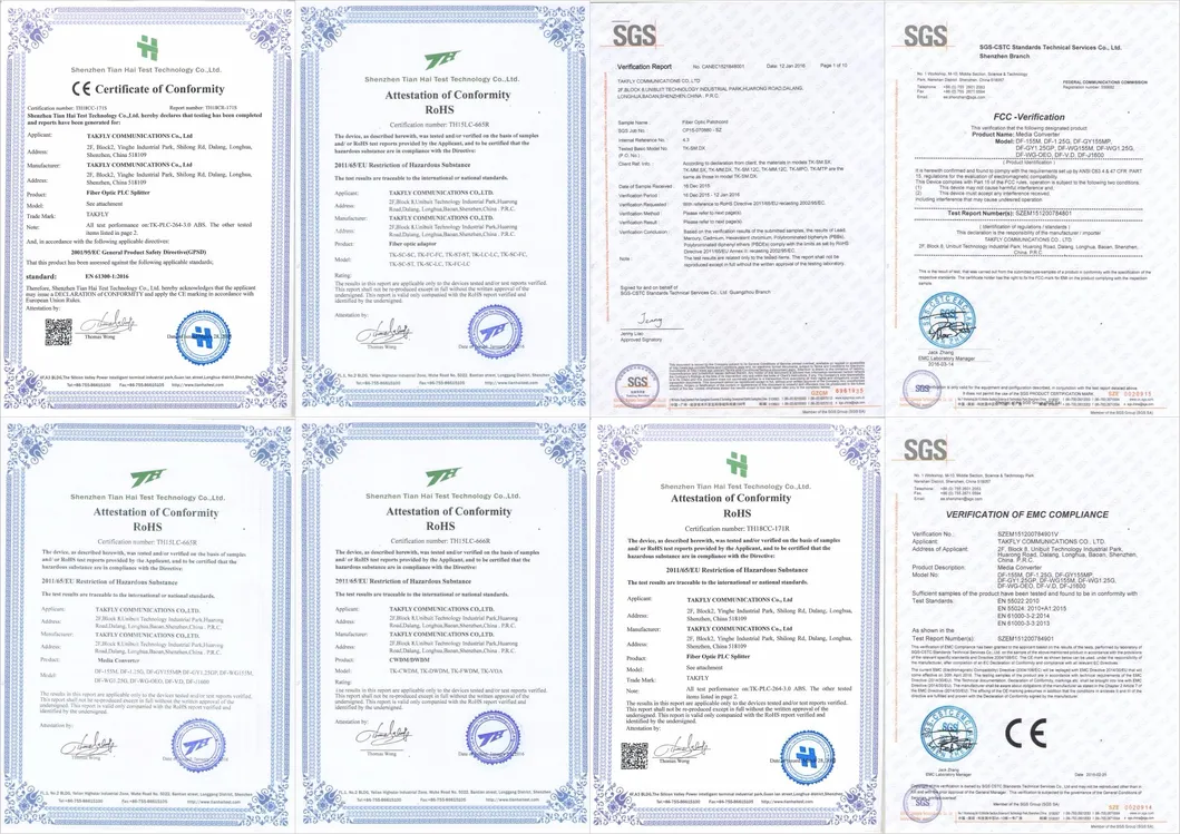 1u Rack Mount 18CH E2000 Fiber Optic Multiplex CWDM
