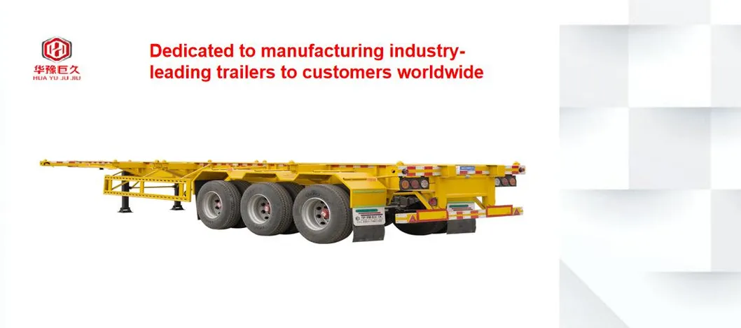2/3 Axles 40FT Skeleton Semi Trailer for Container Transportation