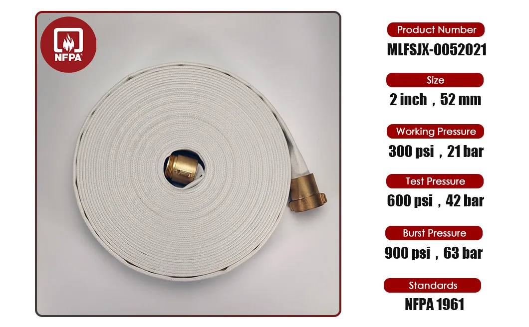 2" Nfpa 1961 Canvas Hose for Fire Fighting