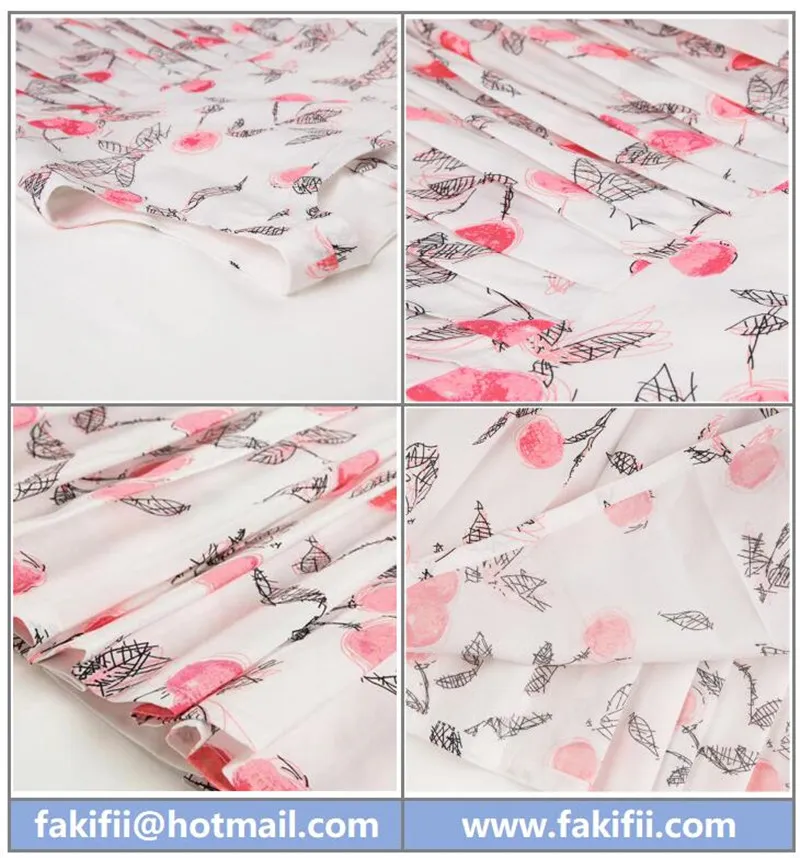 2019 Spring Factory Customised Baby Wear Children Clothing Girl Cotton Berry Print Dress Designer Kids Apparel