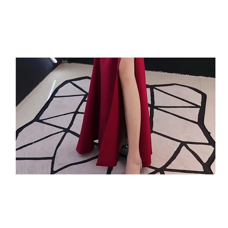 2019 Strapless Lady Gown Women Sexy Fashion Evening Dress