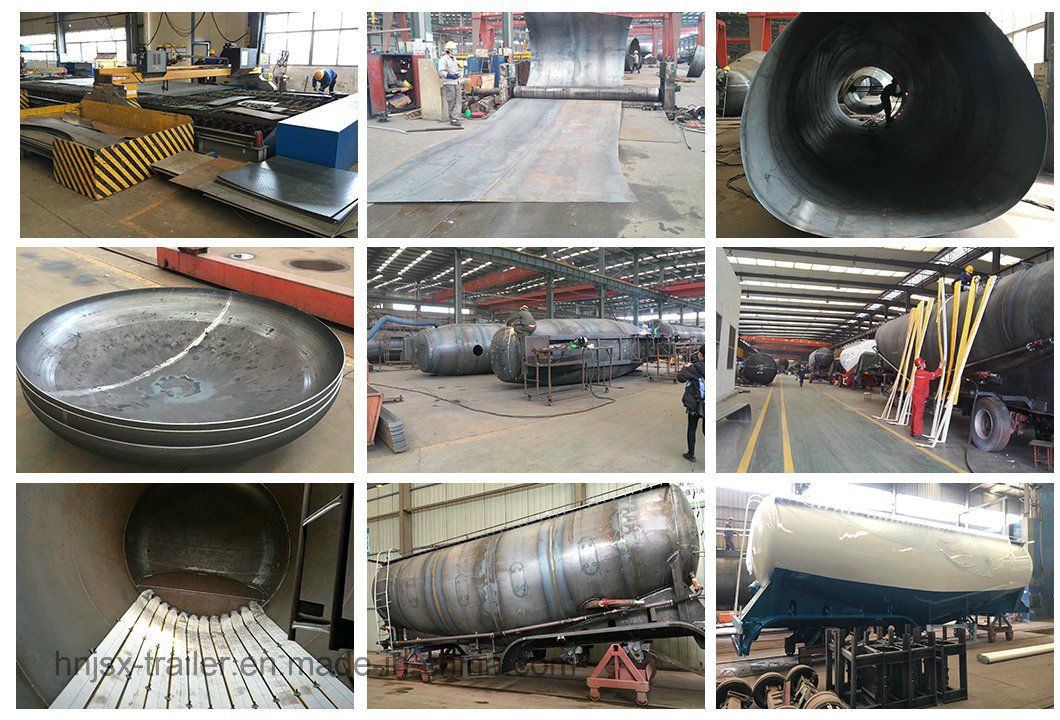 3 Axle 18-70m3 Cement Tank Truck Trailer Bulk Powder Tanker in Malawi