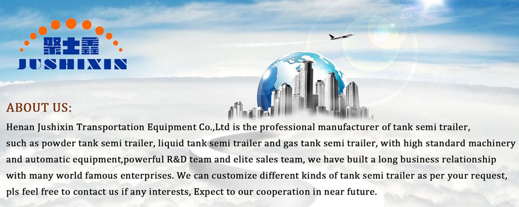 3 Axle 18-70m3 Cement Tank Truck Trailer Bulk Powder Tanker in Malawi