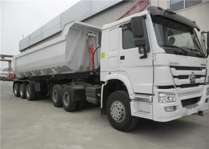 3 Axle 24cbm 24m3 Dump Trailer 40 Tons U-Shape Tipper Semi Trailer for Bauxite Transport