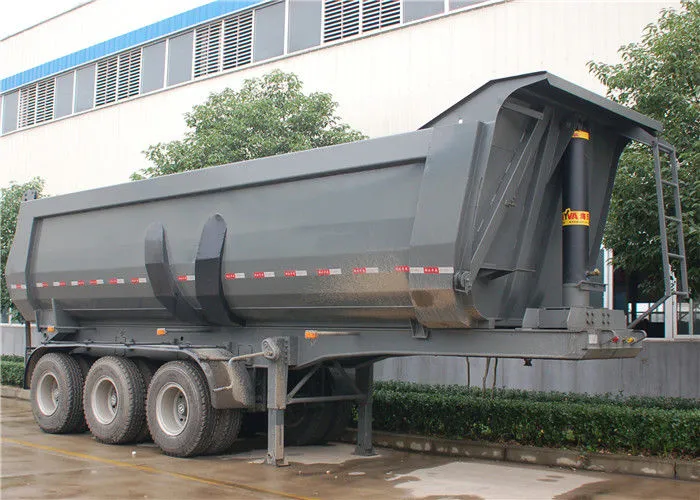 3 Axle 24cbm 24m3 Dump Trailer 40 Tons U-Shape Tipper Semi Trailer for Bauxite Transport