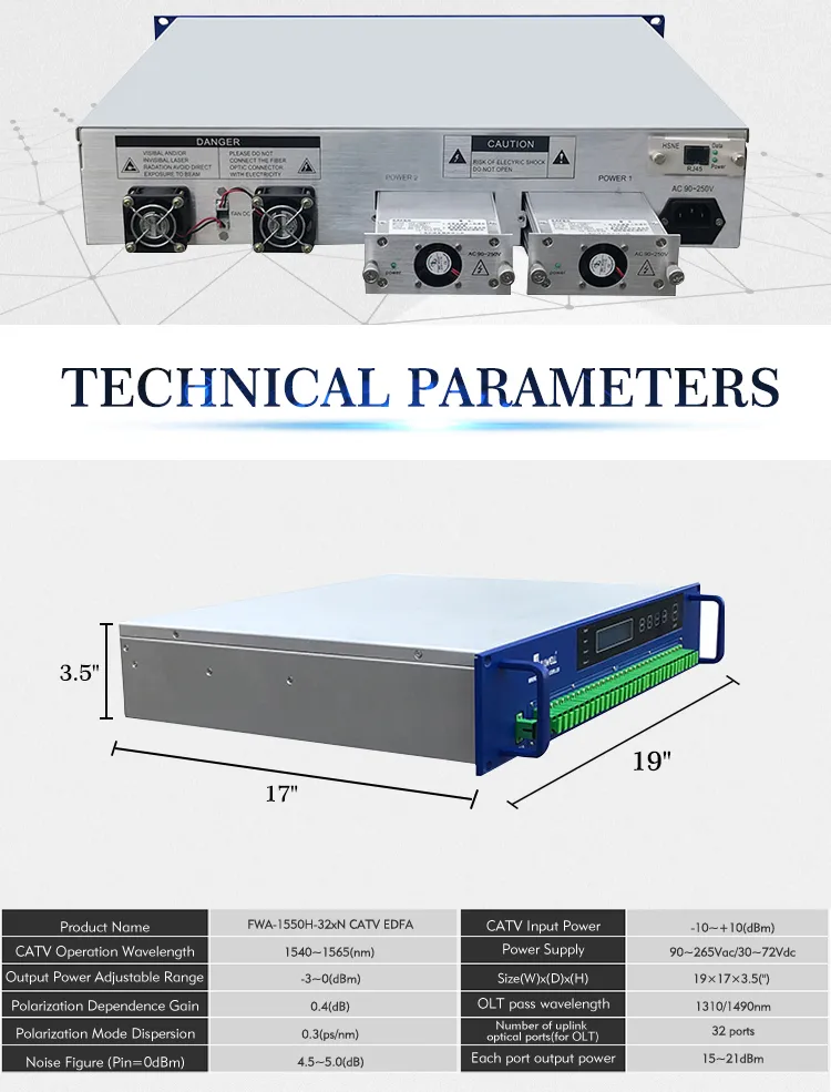 32 Port Fullwell CATV EDFA