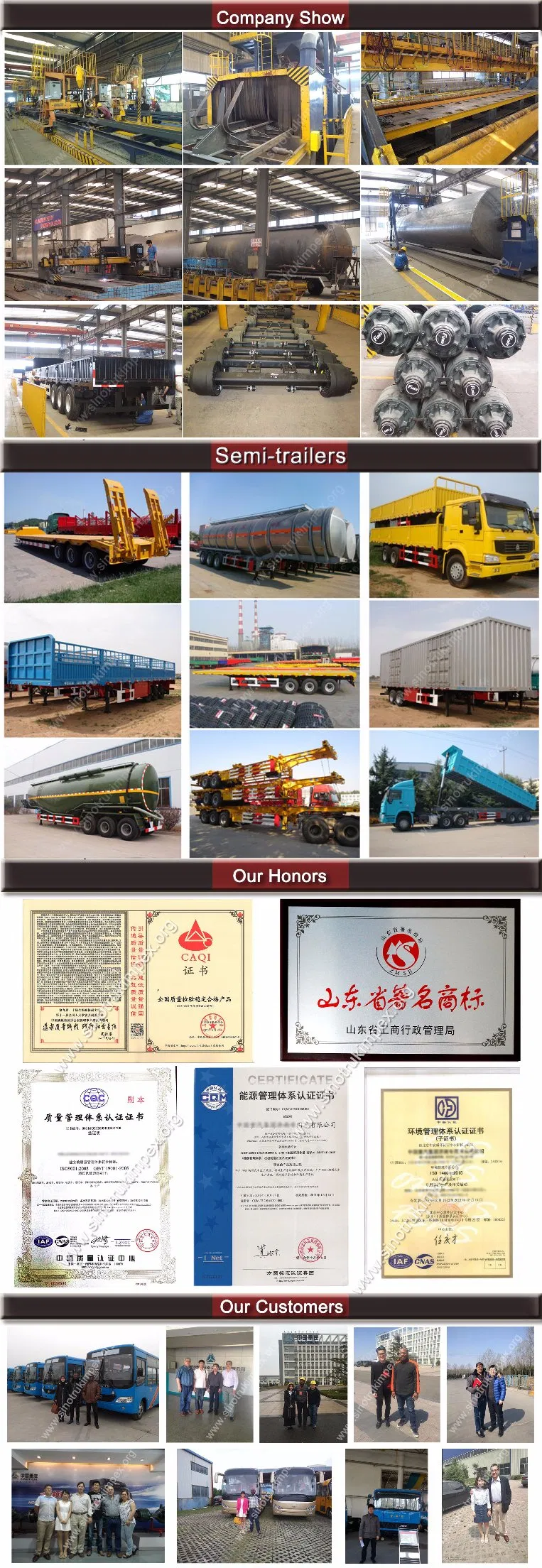 3axle 50tons Utility/Flatbed/Container Semi Trailer