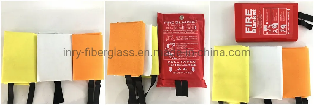 560GSM Colorful Fireproof Two Sides Silicone Coated Fiberglass Fire Fighting Blankets