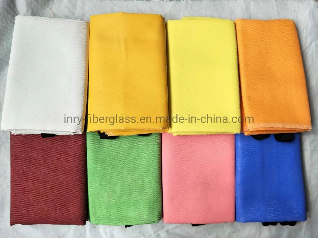 560GSM Colorful Fireproof Two Sides Silicone Coated Fiberglass Fire Fighting Blankets