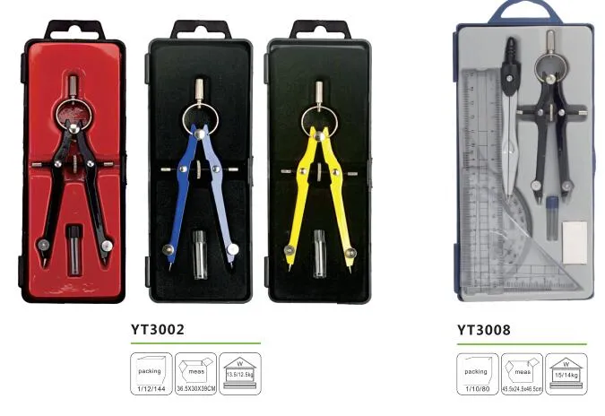 7PCS Metal Compass Divider in Grey Plastic Box Packing