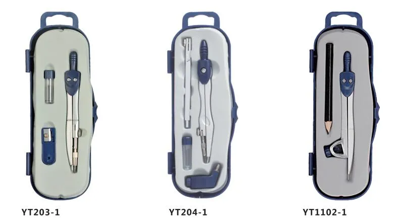 7PCS Metal Compass Divider in Grey Plastic Box Packing