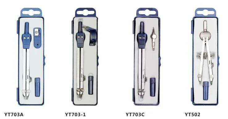 7PCS Metal Compass Divider in Grey Plastic Box Packing