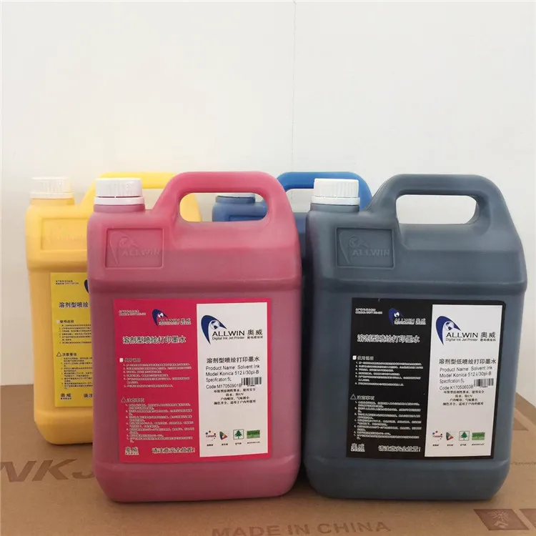 Allwin Konica Printer Vivid Cmyk Color 512I-30pl Solvent Ink