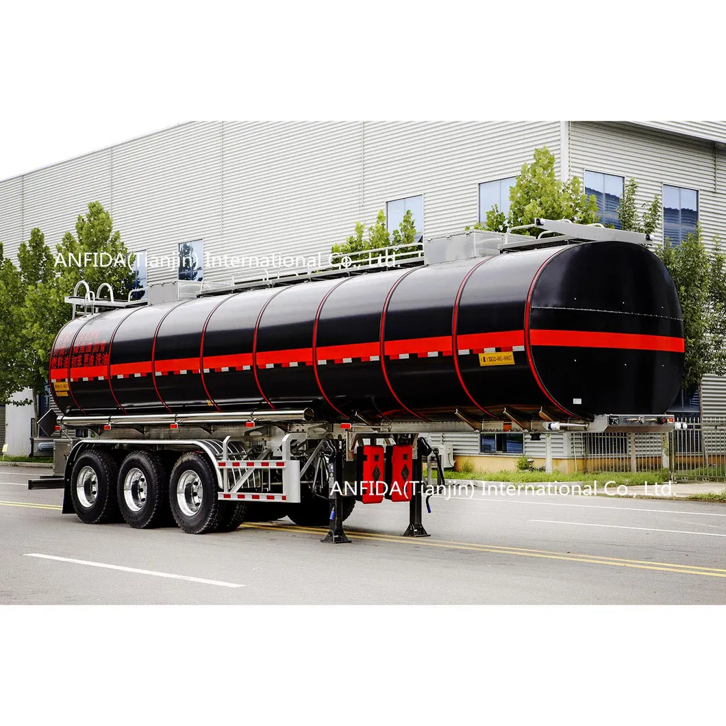 Asphalt Tanker Liquid Hot Bitumen Transport Road Distribution Ships Heavy Duty Drum Truck Semi Trailer with Heating System