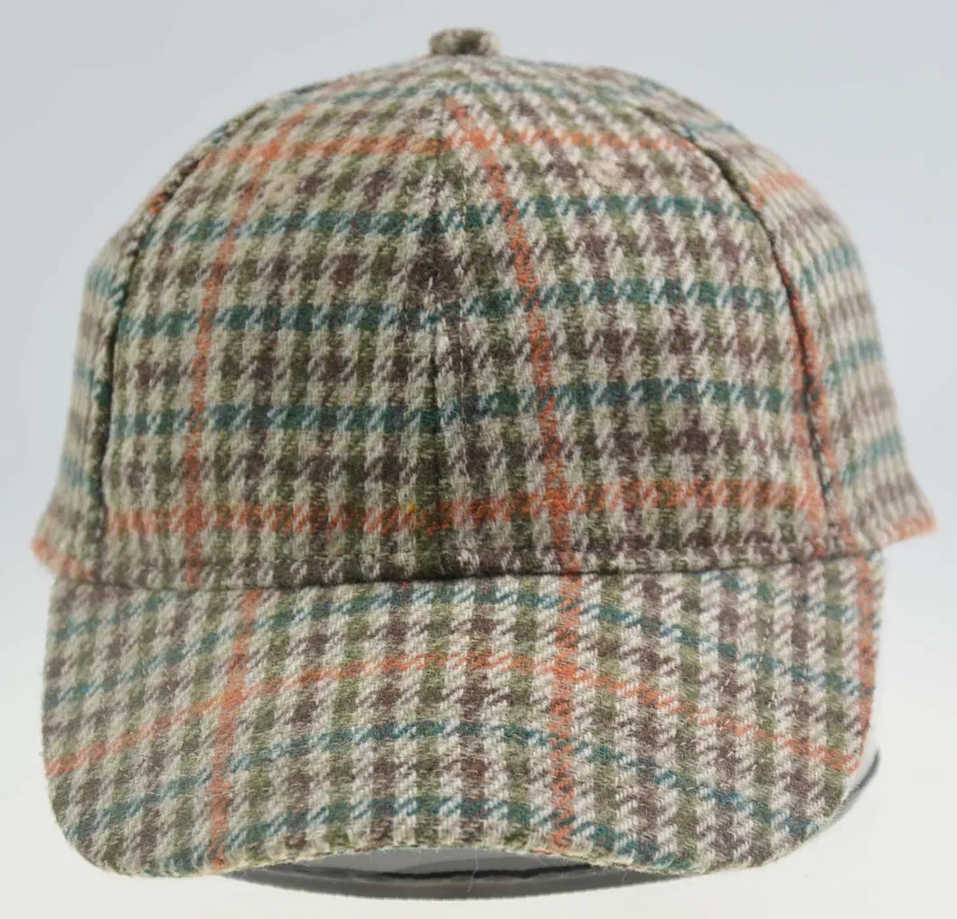 BSCI Winter Polyester Fleece Checked Ladies Baseball Cap