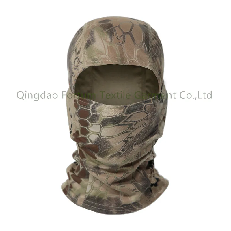 Camouflage Tactical Python Pattern Headgear Outdoor Riding Sports Masked Dustproof Sunscreen Anti-Seal Hood Flying Tiger Hat Mesh Quick-Drying Headgear