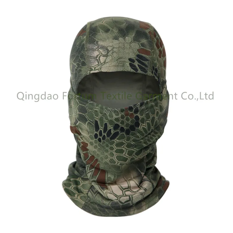 Camouflage Tactical Python Pattern Headgear Outdoor Riding Sports Masked Dustproof Sunscreen Anti-Seal Hood Flying Tiger Hat Mesh Quick-Drying Headgear
