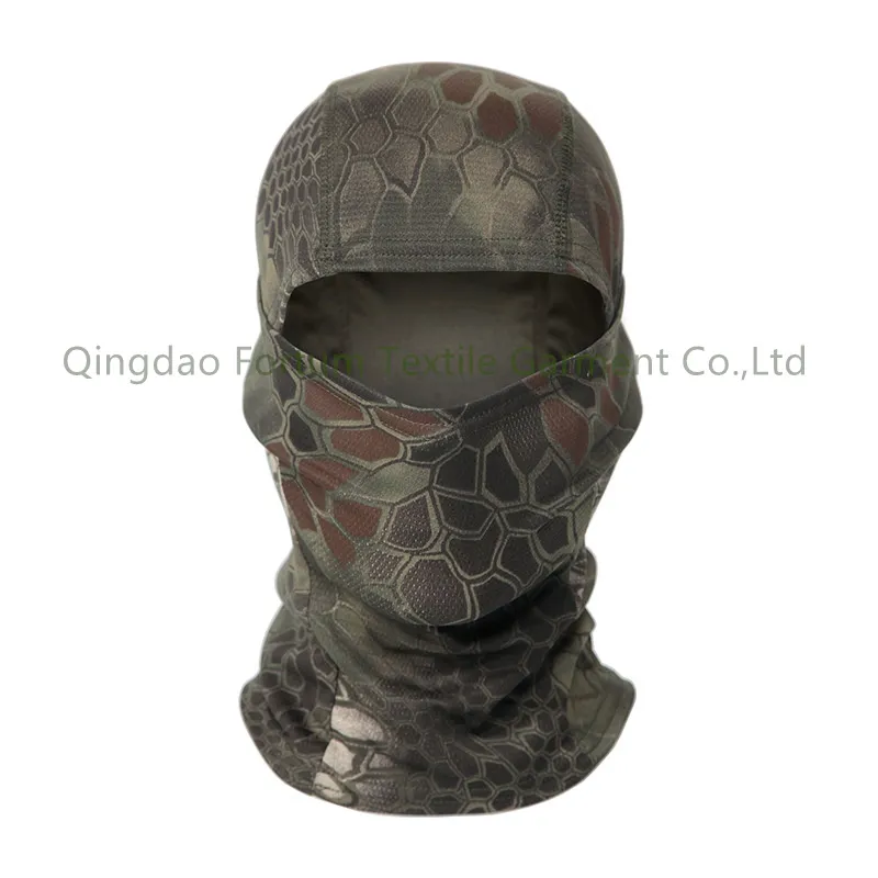 Camouflage Tactical Python Pattern Headgear Outdoor Riding Sports Masked Dustproof Sunscreen Anti-Seal Hood Flying Tiger Hat Mesh Quick-Drying Headgear