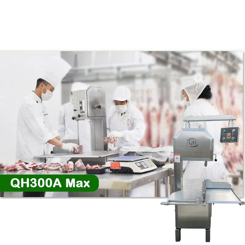 Certified Band Saw Cut T-Bone and Porterhouse Steak Beef, Pork, Lamb and Veal Heavy Duty for Meat Manufacturing Processing Plants (QH300A Max)