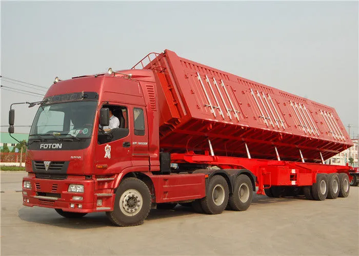 China 3 Axle 30ton 40 Tons Side Tipper Trailer Hydraulic Cylinder Side Tipper Dump Semi Trailer with Low Sale Price