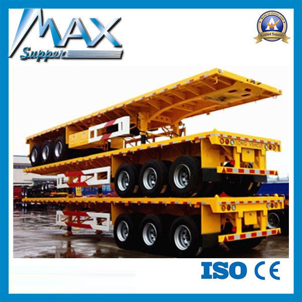 China Manufacturer 60 Ton 40FT Container Flatbed Truck Trailer for Sale