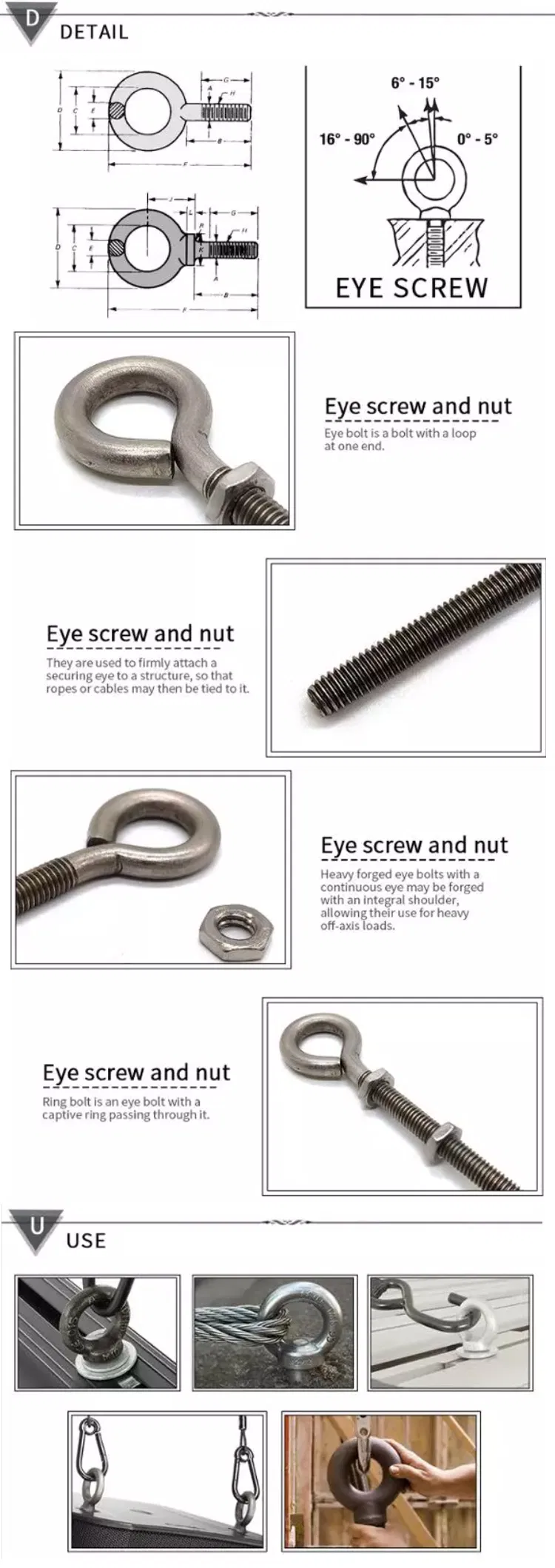 China Manufacturer High Quality JIS B 1168 Drop Forged Lifting Eye Bolt