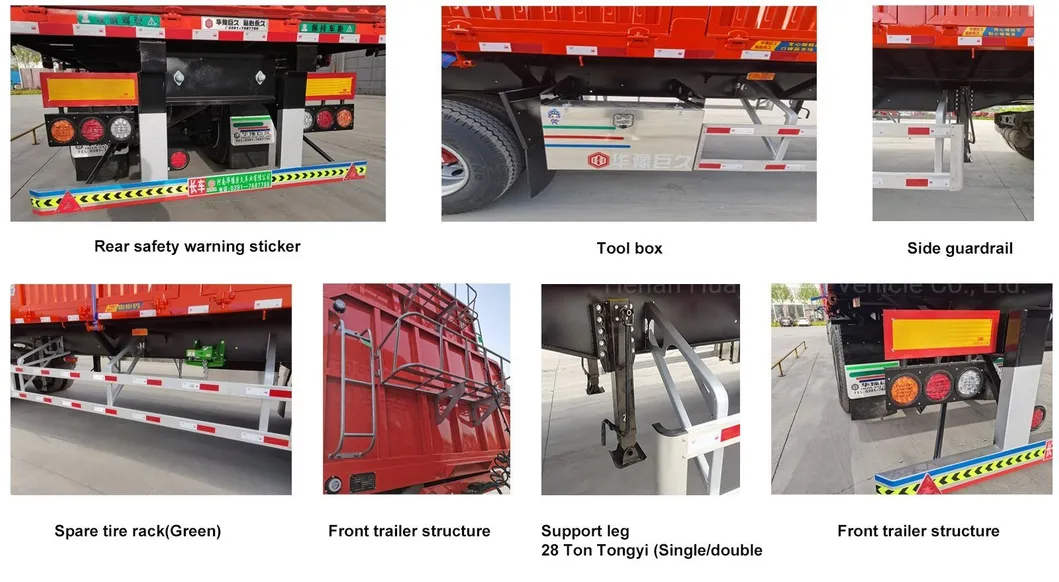 China Wholesale 3 Axles Dropside Board Bulk Grain Semi Truck Trailer