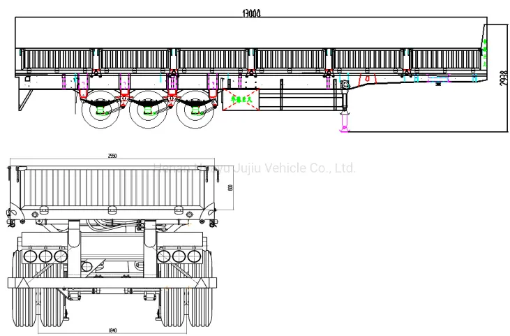 China Wholesale 3 Axles Dropside Board Bulk Grain Semi Truck Trailer