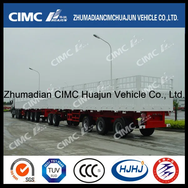 Cimc Huajun Train-Type Cargo Stake Semi Trailer