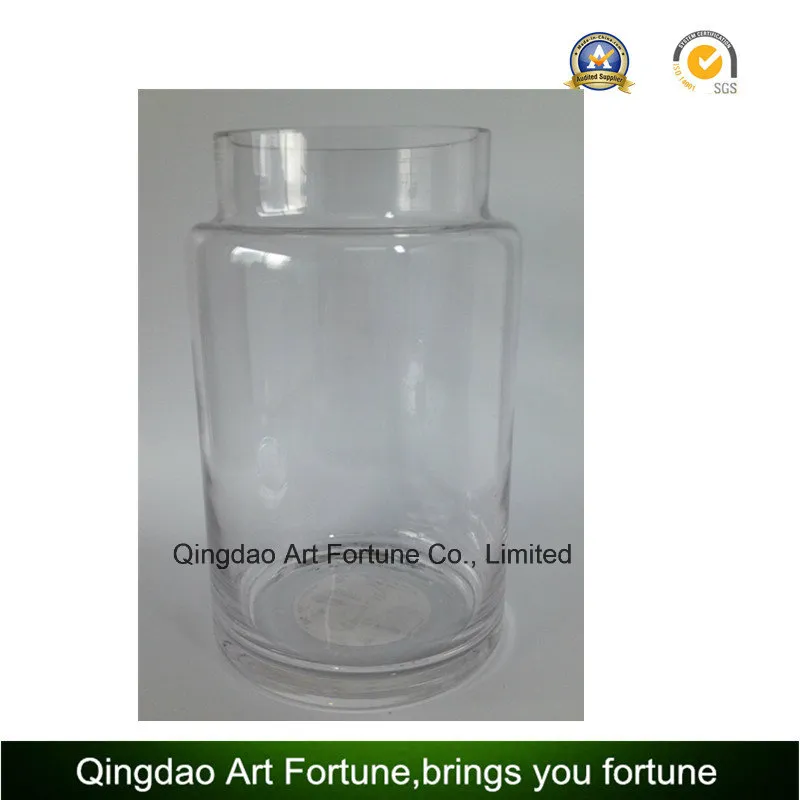 Clear Glass Hurricane Vase for Home Decor