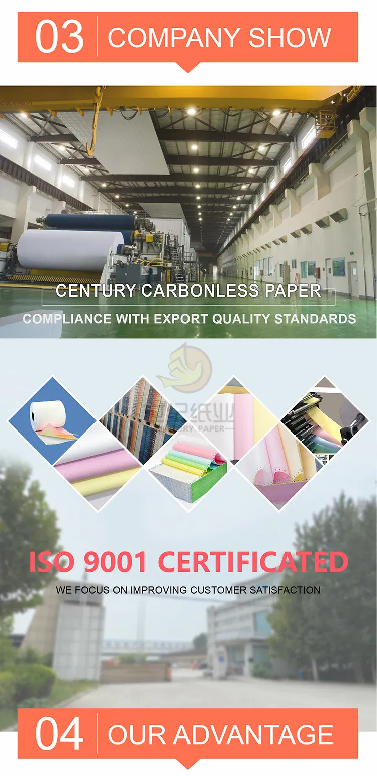 Color Packing Jhe Carbonless NCR Paper Roll