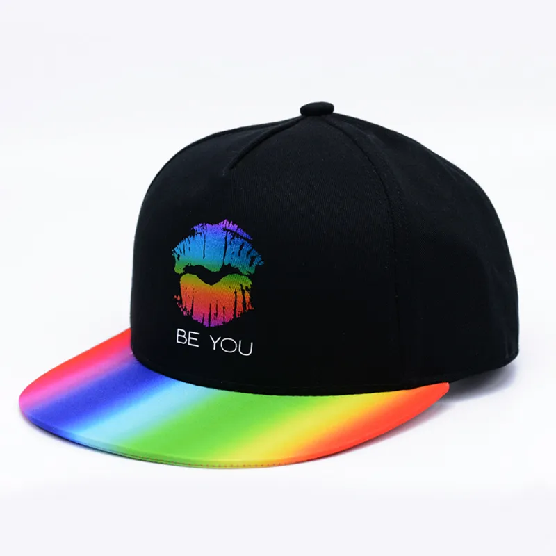 Custom Flat Hat for Adults Fashion Cotton Printed Cap Snapback Cap