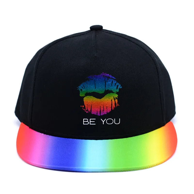 Custom Flat Hat for Adults Fashion Cotton Printed Cap Snapback Cap