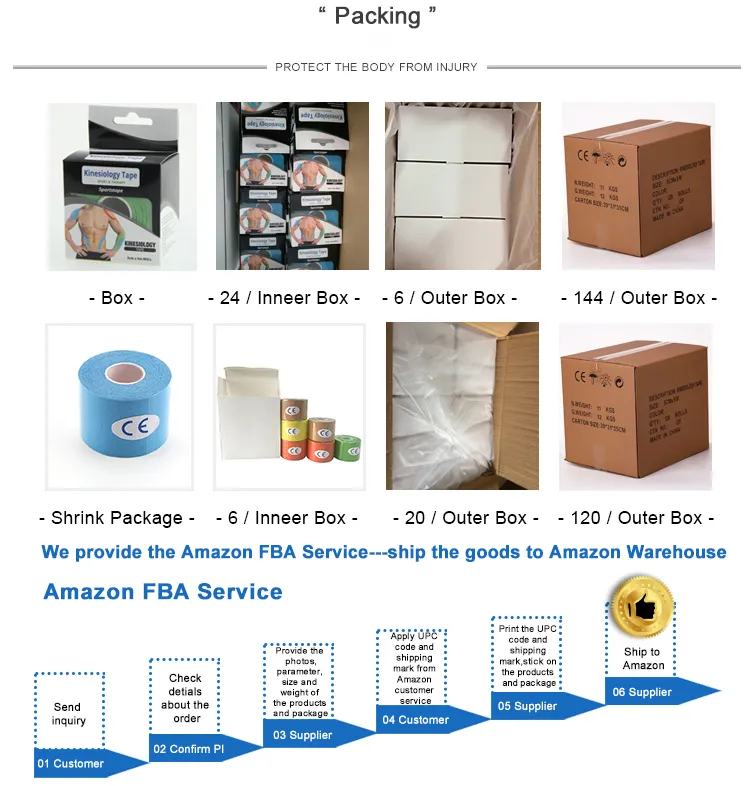 Discount Waterproof Physio Therapy Recovery Elastic Cotton 5cm X 5m Muscle Athletic Support Precut Kinesiology Sports Tape for Pain Relief