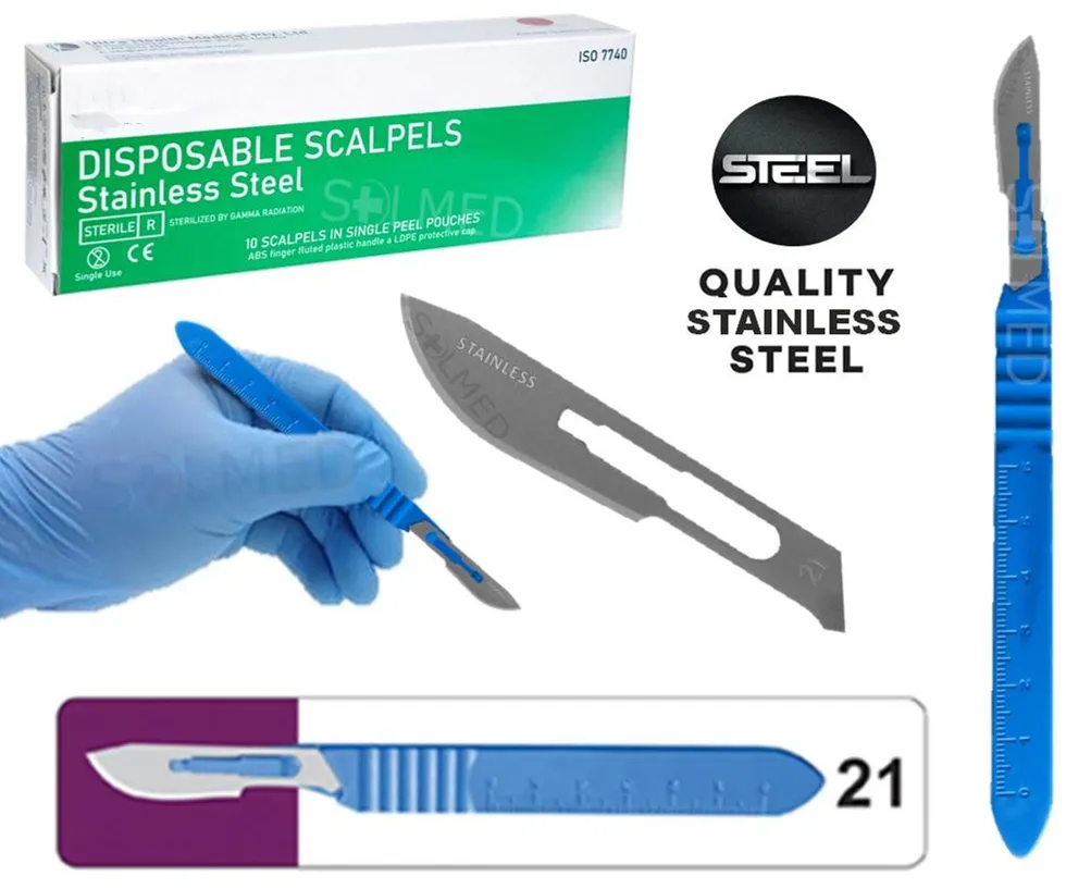 Disposable Medical Surgical Stainless Steel Scalpel Blade Disposable Scalpels
