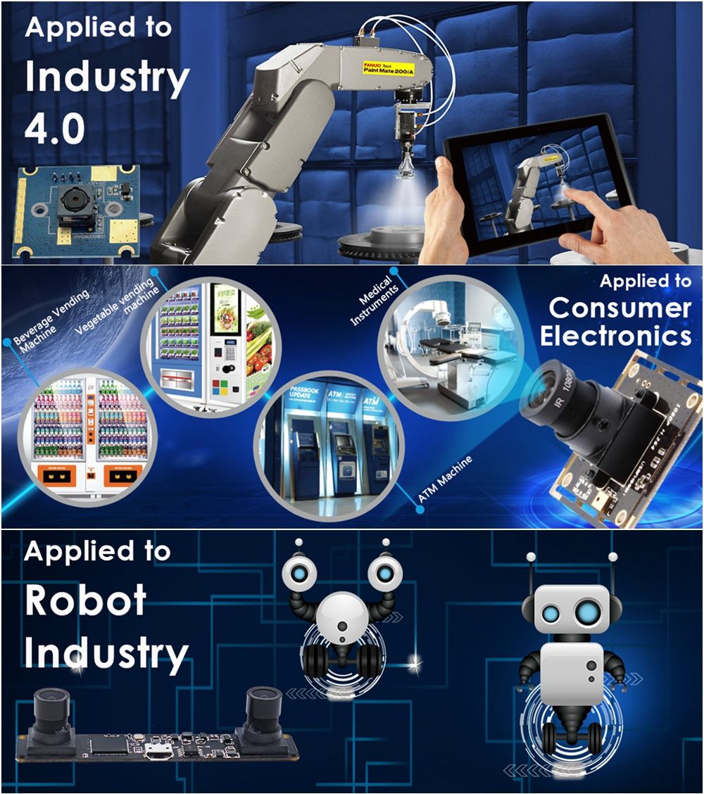 Elp 1280*720p Webcam CCTV USB Camera Module Mjpeg 30fps Ov9712 USB Camera with 2.8-12mm Varifocal Lens