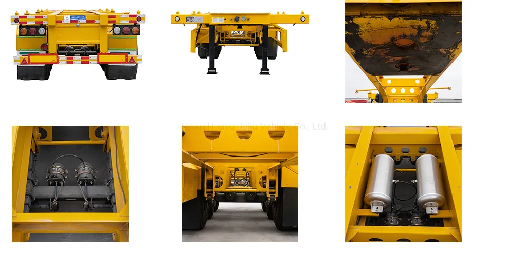 Factory Direct Heavy Duty 2/3axle Gooseneck Skeleton Semi Trailer Container Trucks