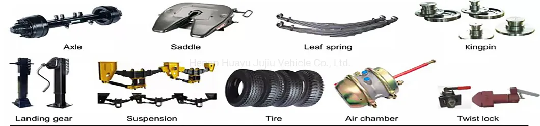 Factory Direct Heavy Duty 2/3axle Gooseneck Skeleton Semi Trailer Container Trucks