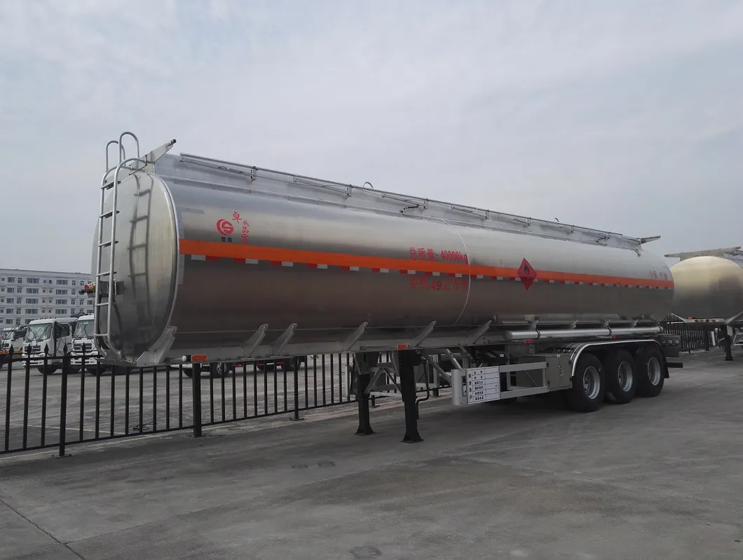 Factory Sale 42cbm Fuel/Oil Tank Trailer 42000L Aluminum Alloy Fuel/Oil Tank Semi Trailer