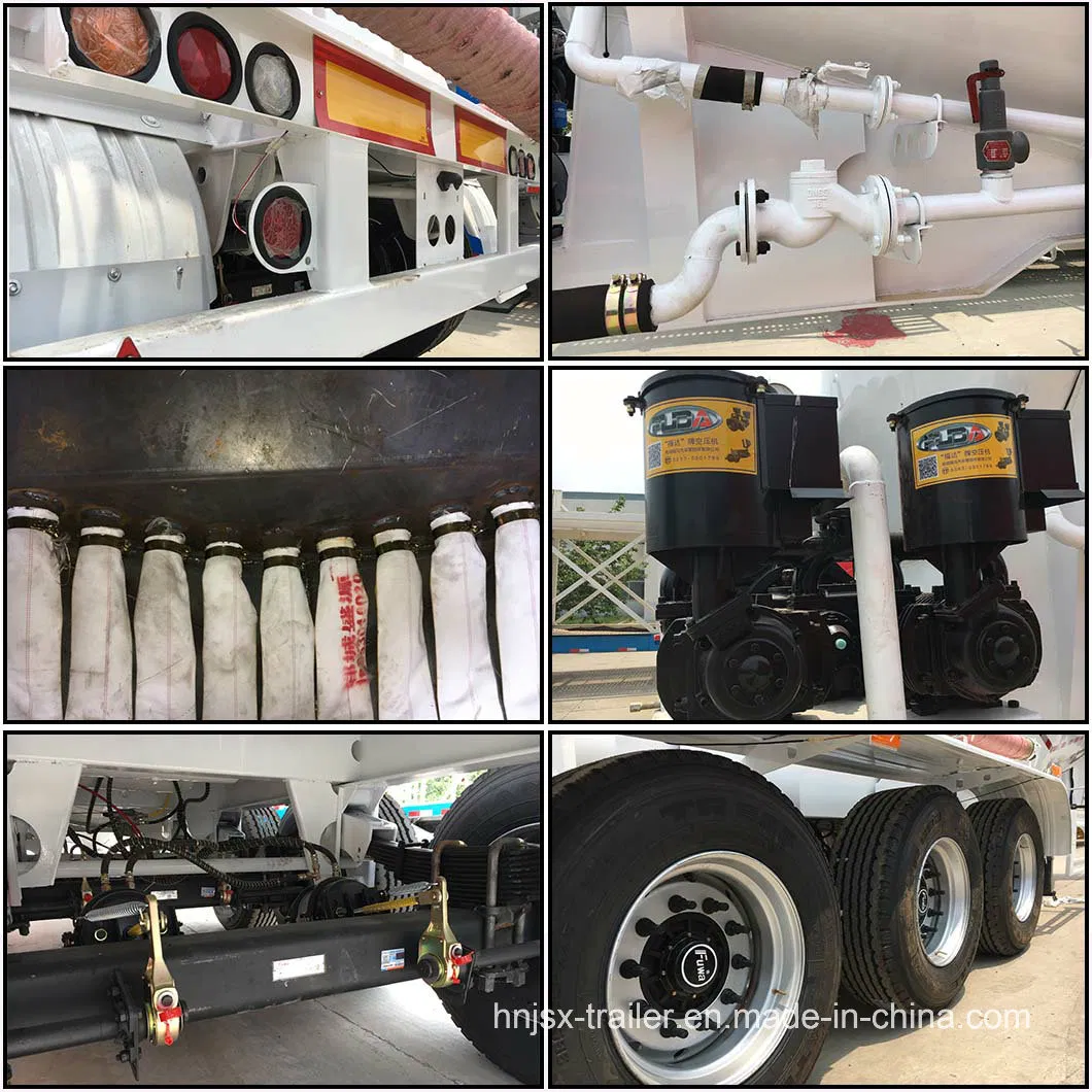 Famous Brand 35-65cbm Flour Truck Bulk Cement Semi-Trailer / Powder Tank Semi-Trailer with Good Price