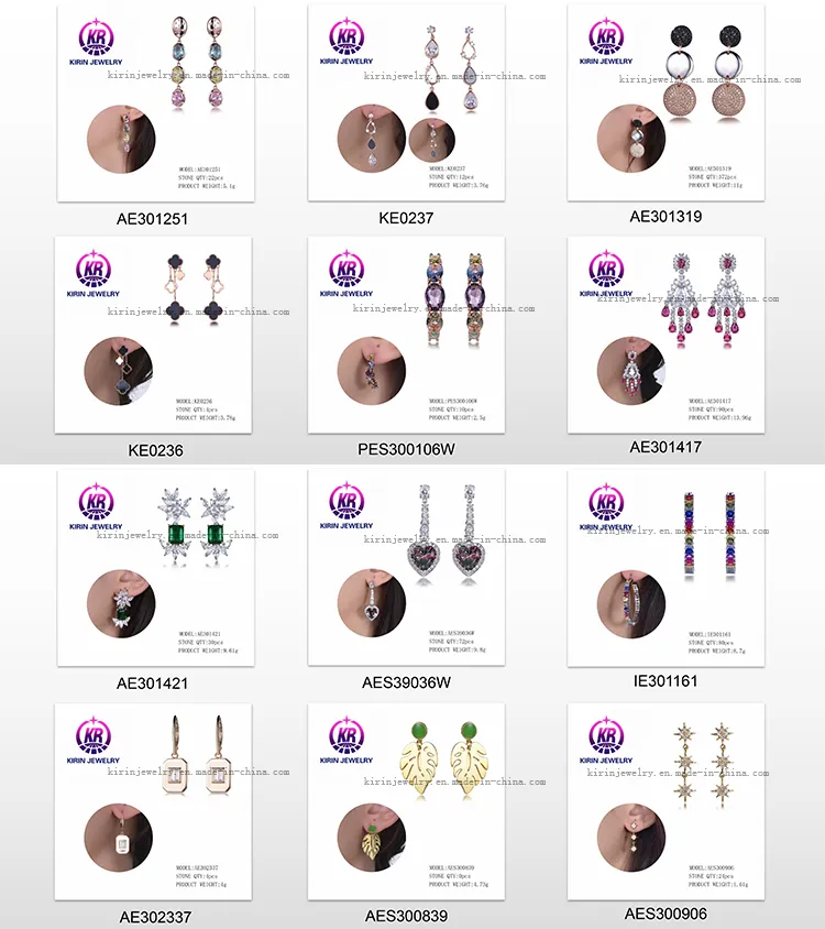 Fashion CZ Hoop Earrings Small Small Circle Earring Hoops Chunky Statement Earrings for Women