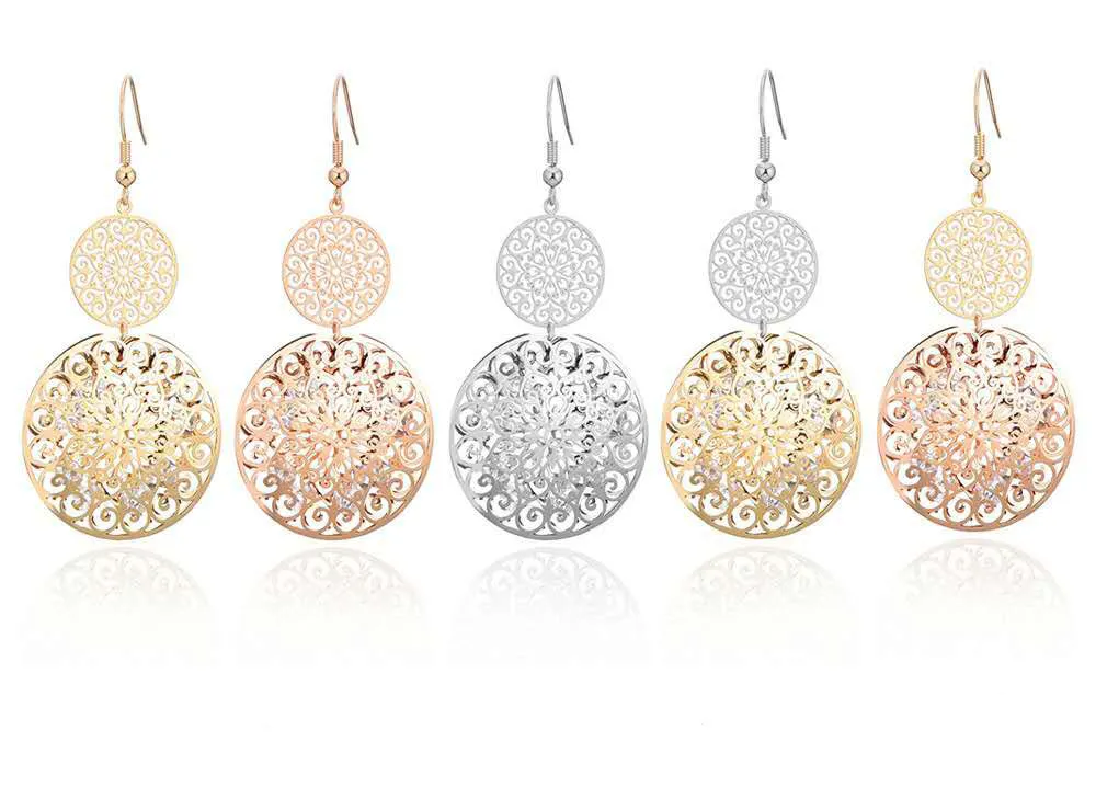 Fashion Exaggerated Round Bohemian Copper Earring