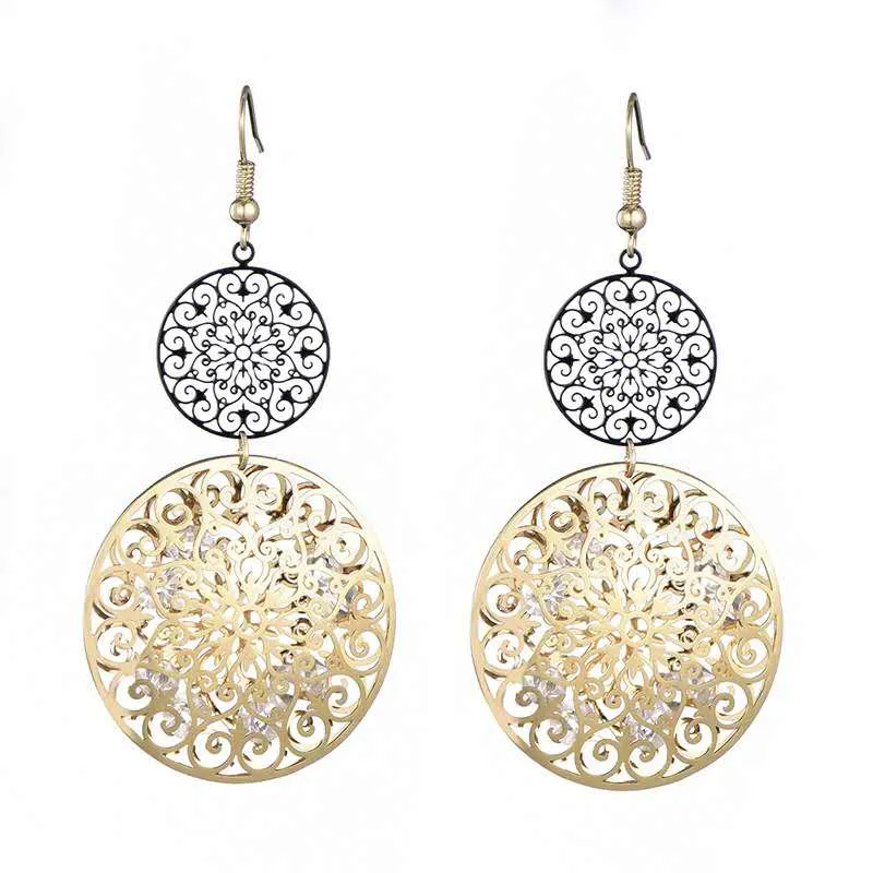 Fashion Exaggerated Round Bohemian Copper Earring