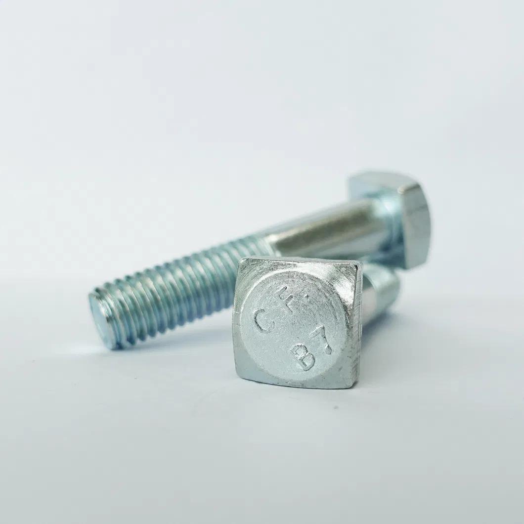 Square Head Bolt Gr. B7 Zinc Plated